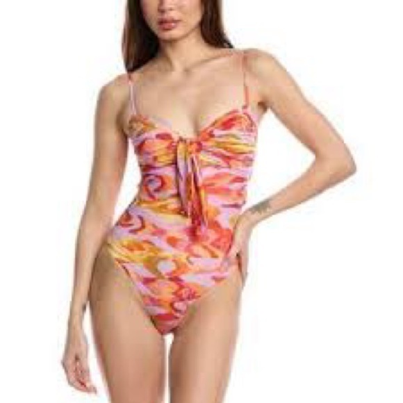 FARM RIO
Painted Fishes Bandeau One-piece In Multi EUC
Size Medium - Picture 3 of 5